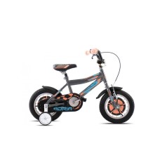 Велосипед ADRIA ROCKER 12 "HT сиво-портокалова