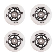 ТРКАЛА ЗА РОЛЕРИ wheels WORKER 64mm and Bearing ABEC-5 chrome  Set 4 pcs 13207