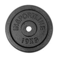 ФИТНЕС ТЕГ Cast Iron Weight Plate inSPORTline Castblack 10 kg 30 mm 13224