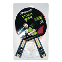 ПИНГ ПОНГ СЕТ TENNIS TABLE SET STORM (2 bats 2 stars + and 3 balls)  Garlando 13678