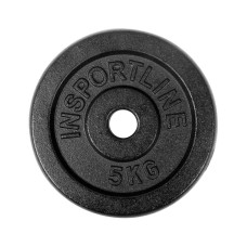 ФИТНЕС ТЕГ Cast Iron Weight Plate inSPORTline Castblack 5 kg 30 mm 13887 IN STOCK