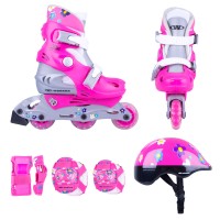 РОЛЕРИ СЕТ СО КАЦИГА И ШТИТНИЦИ  WORKER Polly children´s set М(34-37) 13967 IN STOCK