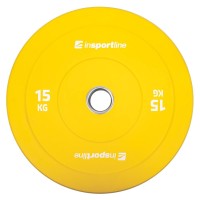 ФИТНЕС ТЕГ Rubber Weight Plate inSPORTline Bumper Plate Go 15 kg 50 mm 14215 IN STOCK