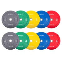 ФИТНЕС ТЕГ СЕТ Rubber Weight Plate Set inSPORTline Bumper Plate Go 2 x 5-25 kg 50 mm 14217 IN STOCK